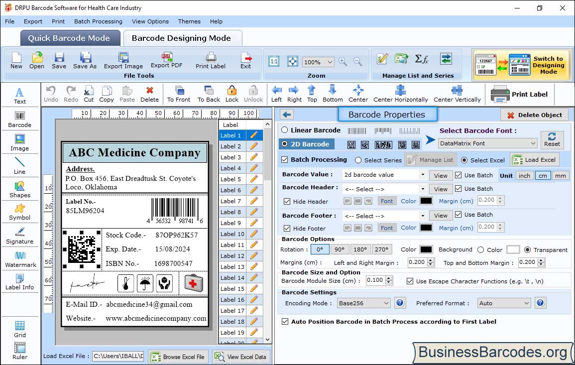 Barcode Properties