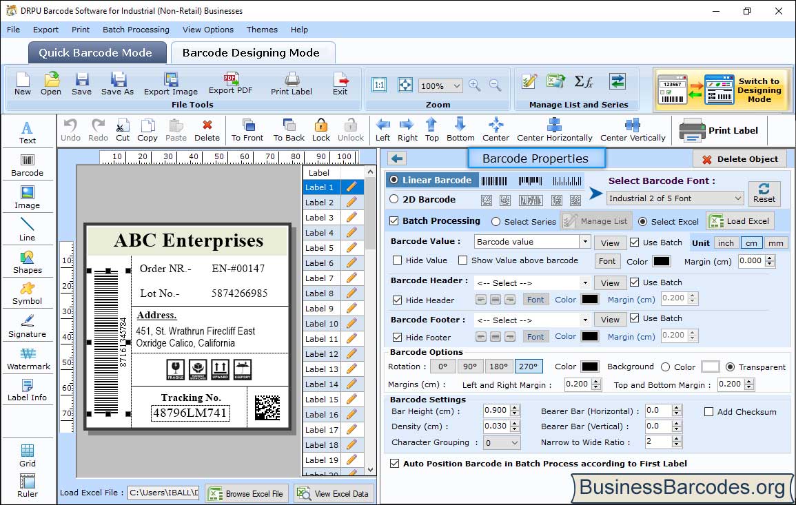 Barcode Properties