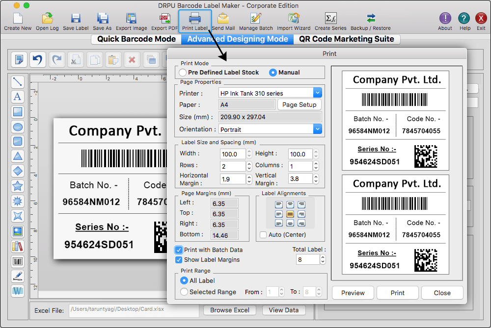 View Printing label View Printing label