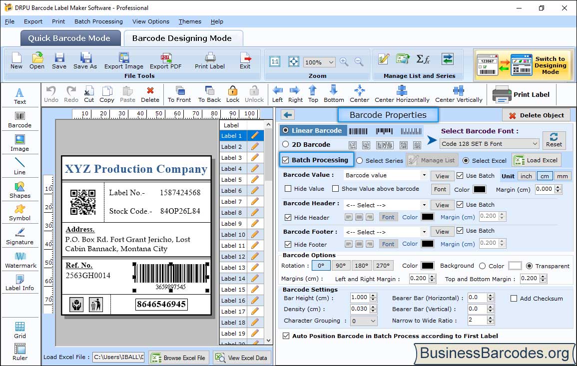 Barcode Properties