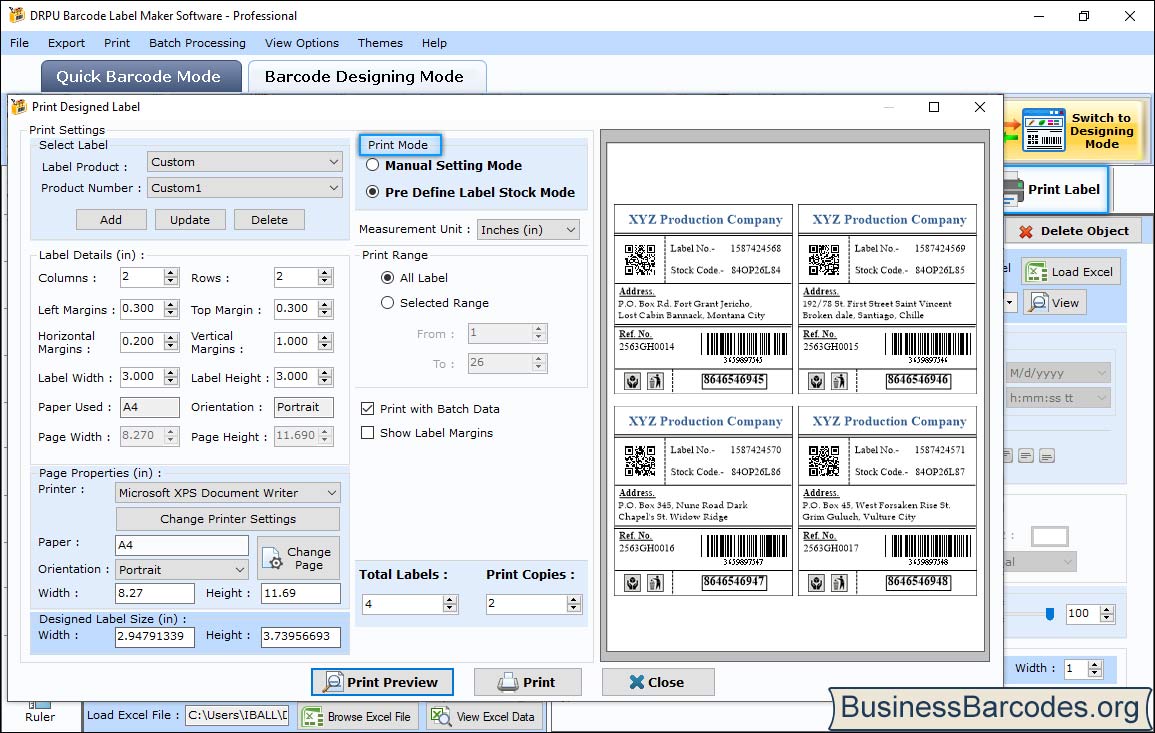 Choose Print Mode