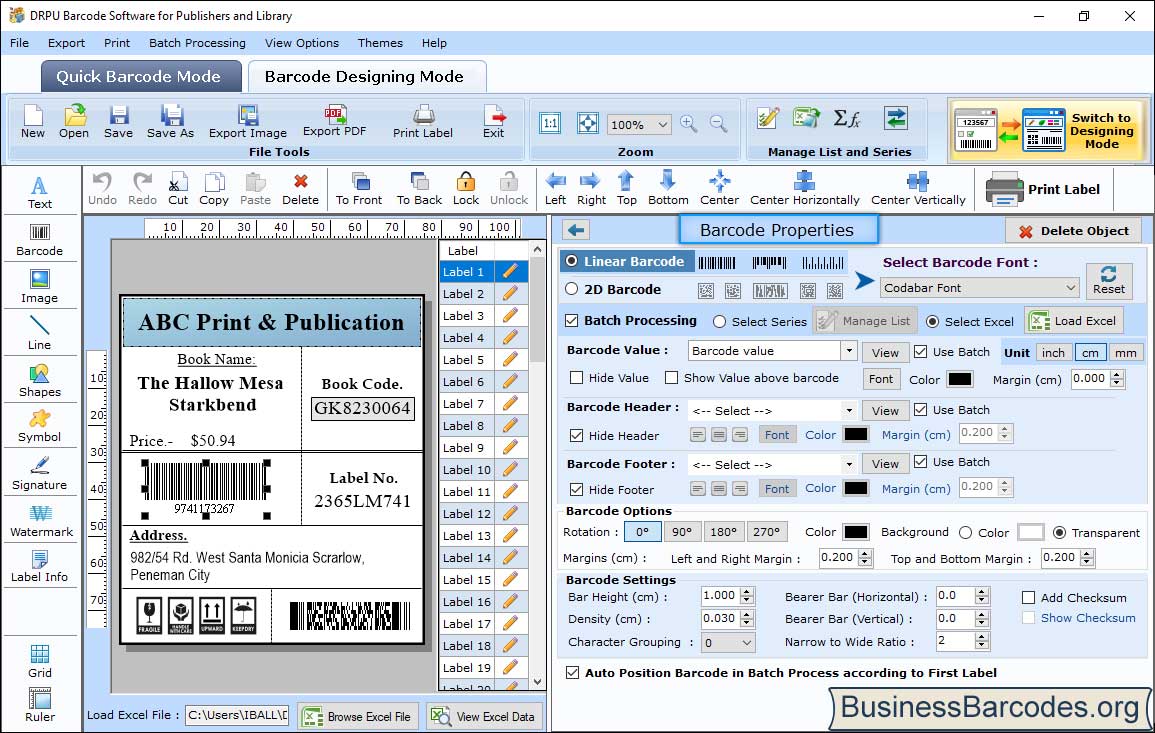 Barcode Properties