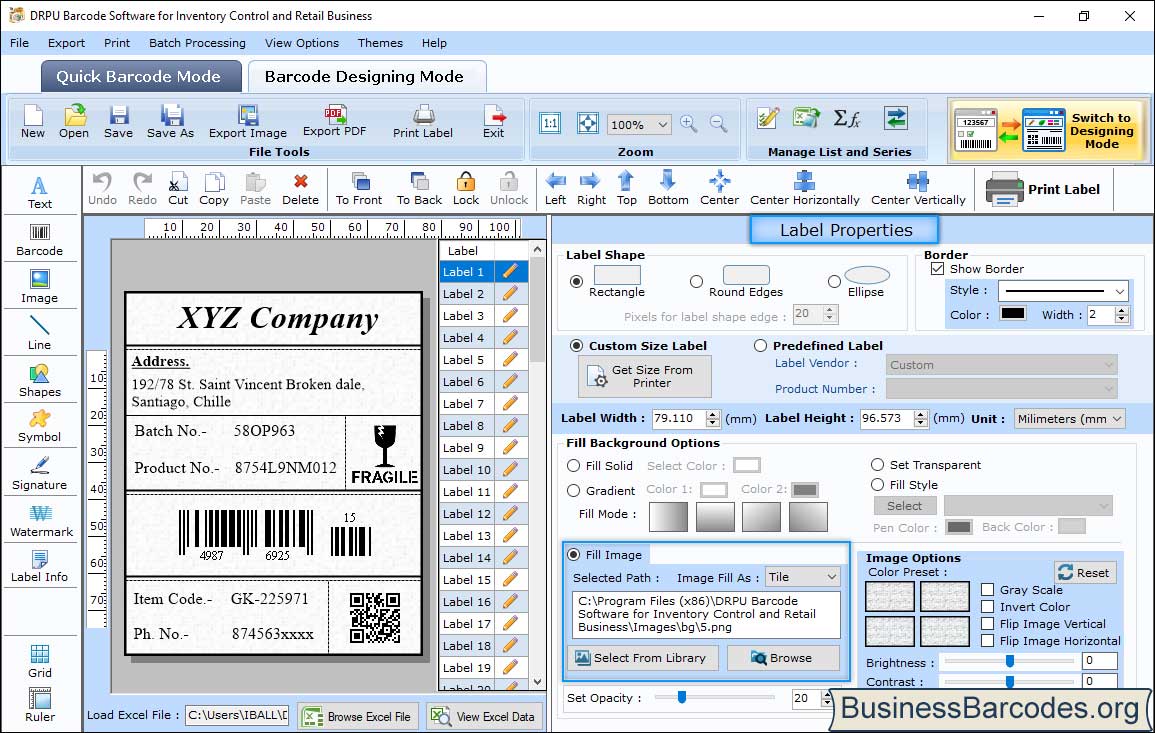 Label Properties