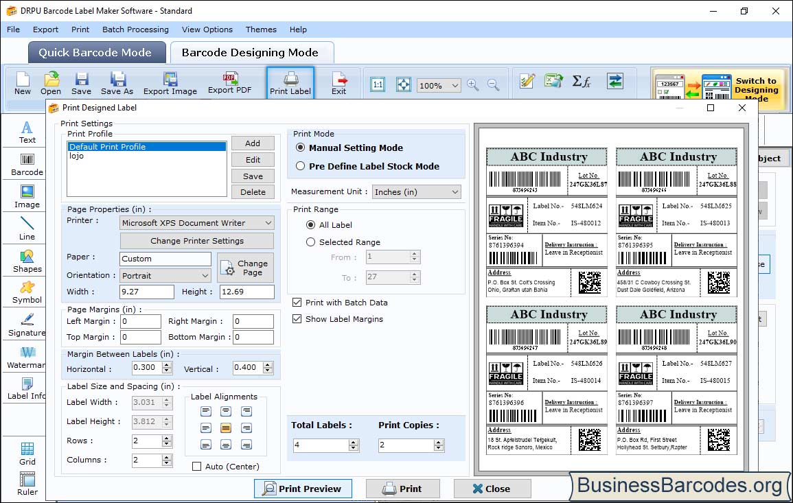 Print Settings